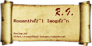 Rosenthál Imogén névjegykártya